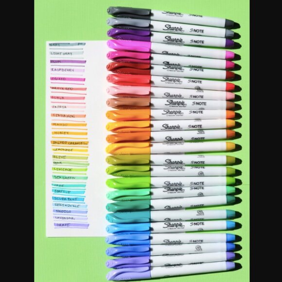 SHARPIE S-Note Creative Markers Assorted Colors, Chisel Tip, Contains 23 markers - Picture 6 of 11